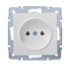 Розетка Lezard Vesna встраиваемая белая (742-0288-121B) - фото 1