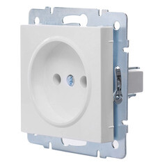 Розетка Lezard Vesna встраиваемая белая (742-0288-121B) - фото 9