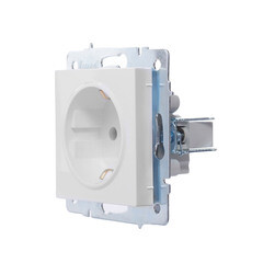 Розетка Lezard Vesna встраиваемая белая (742-0288-122B) - фото 9