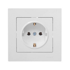 Розетка Lezard Vesna встраиваемая белая (742-0288-122B) - фото 4