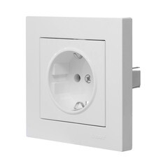 Розетка Lezard Vesna встраиваемая белая (742-0288-122B) - фото 3