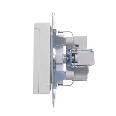 Розетка Lezard Vesna встраиваемая белая с крышкой (742-0288-123B) - фото 9