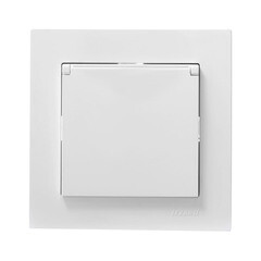 Розетка Lezard Vesna встраиваемая белая с крышкой (742-0288-123B) - фото 6