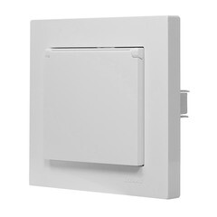 Розетка Lezard Vesna встраиваемая белая с крышкой (742-0288-123B) - фото 5