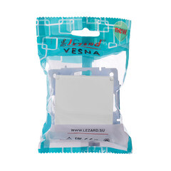 Розетка Lezard Vesna встраиваемая белая с крышкой (742-0288-123B) - фото 4