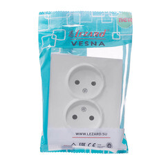 Розетка Lezard Vesna встраиваемая белая (742-0200-128B) - фото 2