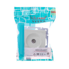 Розетка телевизионная Lezard Vesna встраиваемая белая RJ11 (742-0288-130) - фото 6