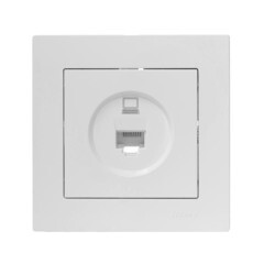 Розетка компьютерная Lezard Vesna встраиваемая белая RJ45 (742-0288-139) - фото 5