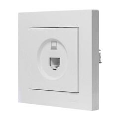 Розетка компьютерная Lezard Vesna встраиваемая белая RJ45 (742-0288-139) - фото 4