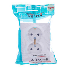 Розетка Lezard Vesna встраиваемая крем со шторками (742-0300-178B) - фото 2