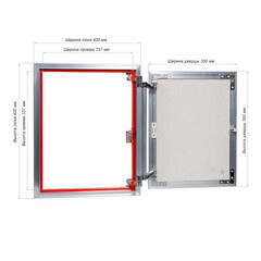 Люк ревизионный под плитку Практика EuroFormat-R алюминиевый 400х400 мм скрытый нажимной - фото 2