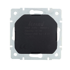 Розетка Lezard Vesna встраиваемая белая с USB-A (742-0288-181) - фото 6