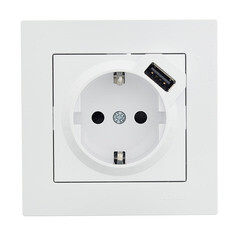 Розетка Lezard Vesna встраиваемая белая с USB-A (742-0288-181) - фото 5