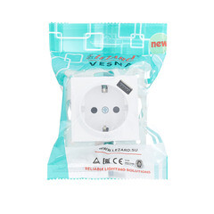 Розетка Lezard Vesna встраиваемая белая с USB-A (742-0288-181) - фото 2