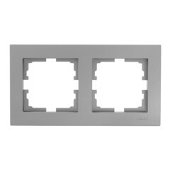 Рамка Lezard Vesna двухместная платина (742-3500-147) - фото 1