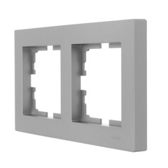 Рамка Lezard Vesna двухместная платина (742-3500-147) - фото 5