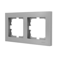 Рамка Lezard Vesna двухместная платина (742-3500-147) - фото 2