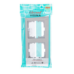 Рамка Lezard Vesna двухместная платина (742-3500-147) - фото 3