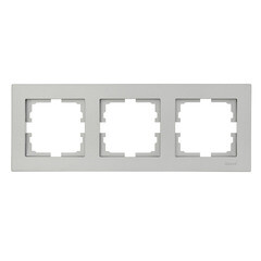 Рамка Lezard Vesna трехместная платина (742-3500-148) - фото 1