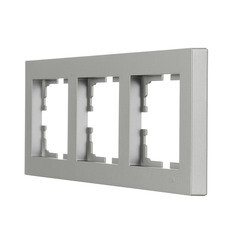 Рамка Lezard Vesna трехместная платина (742-3500-148) - фото 5