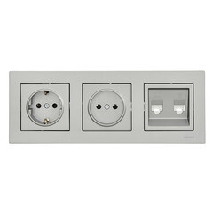 Рамка Lezard Vesna трехместная платина (742-3500-148) - фото 3