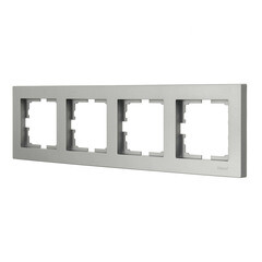 Рамка Lezard Vesna четырехместная платина (742-3500-149) - фото 5