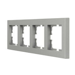 Рамка Lezard Vesna четырехместная платина (742-3500-149) - фото 2