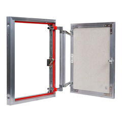 Люк ревизионный под плитку Практика EuroFormat-R алюминиевый 400х500 мм скрытый нажимной - фото 5