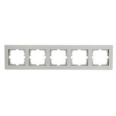 Рамка Lezard Vesna пятиместная платина (742-3500-150) - фото 1