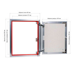 Люк ревизионный под плитку Практика EuroFormat-R алюминиевый 400х500 мм скрытый нажимной - фото 2