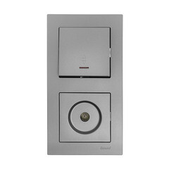 Рамка Lezard Vesna двухместная платина (742-3500-152) - фото 3