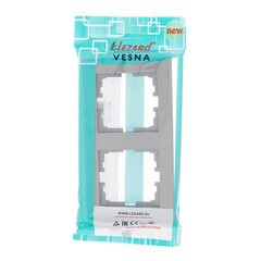 Рамка Lezard Vesna двухместная платина (742-3500-152) - фото 2