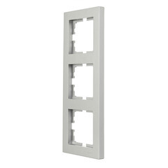 Рамка Lezard Vesna трехместная платина (742-3500-153) - фото 5