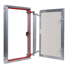 Люк ревизионный под плитку Практика EuroFormat-R алюминиевый 400х600 мм скрытый нажимной - фото 5