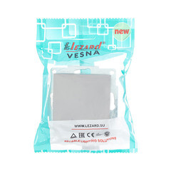 Выключатель Lezard Vesna одноклавишный встраиваемый платина (742-3588-100) - фото 4