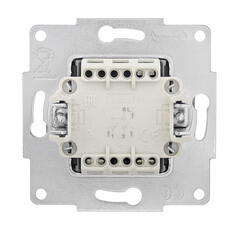 Выключатель Lezard Vesna двухклавишный встраиваемый платина (742-3588-101) - фото 4