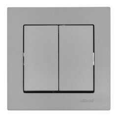 Выключатель Lezard Vesna двухклавишный встраиваемый платина (742-3588-101) - фото 3