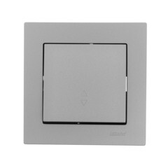 Выключатель Lezard Vesna одноклавишный встраиваемый платина проходной (742-3588-105) - фото 3