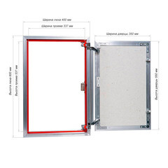 Люк ревизионный под плитку Практика EuroFormat-R алюминиевый 400х600 мм скрытый нажимной - фото 2