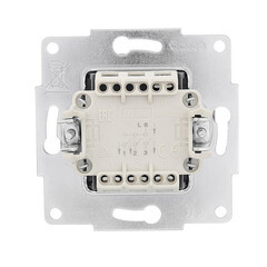 Выключатель Lezard Vesna трехклавишный встраиваемый платина (742-3588-109) - фото 2