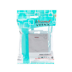 Выключатель Lezard Vesna одноклавишный встраиваемый платина с подсветкой (742-3588-111) - фото 4