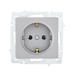 Розетка Lezard Vesna встраиваемая платина (742-3588-122B) - фото 1