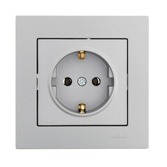 Розетка Lezard Vesna встраиваемая платина (742-3588-122B) - фото 4