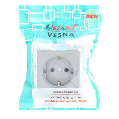 Розетка Lezard Vesna встраиваемая платина (742-3588-122B) - фото 3