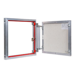 Люк ревизионный под плитку Практика EuroFormat-R алюминиевый 500х500 мм скрытый нажимной - фото 3