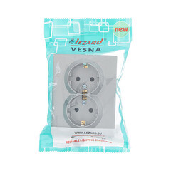 Розетка Lezard Vesna встраиваемая платина (742-3500-127B) - фото 3