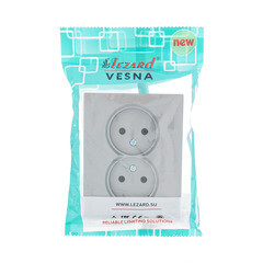Розетка Lezard Vesna встраиваемая платина (742-3500-128B) - фото 3