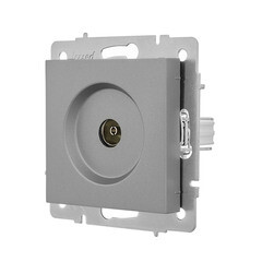 Розетка телевизионная Lezard Vesna встраиваемая платина RJ11 (742-3588-130) - фото 5