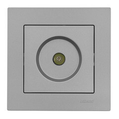 Розетка телевизионная Lezard Vesna встраиваемая платина RJ11 (742-3588-130) - фото 2