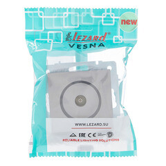 Розетка телевизионная Lezard Vesna встраиваемая платина RJ11 (742-3588-130) - фото 3